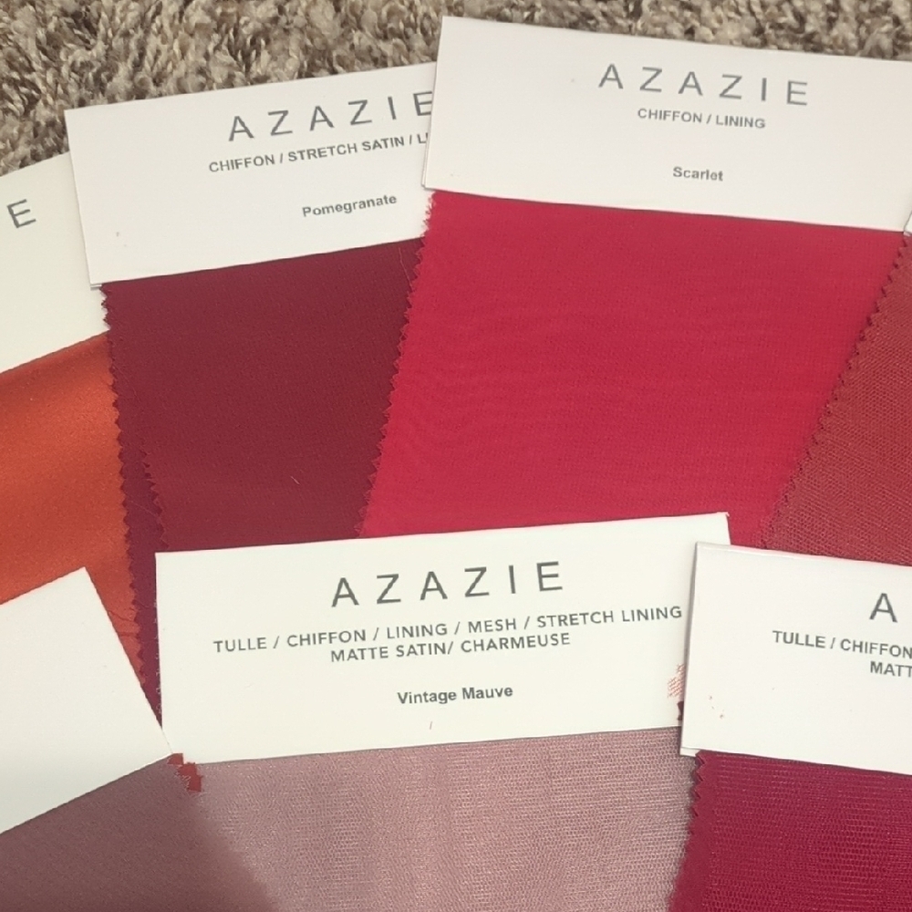 Azazie Swatch Collection in Reds, Pinks, And Mauve Shades - Picture 3 of 4